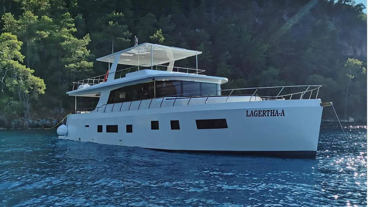 Exterior view of Lagertha, a Custom Made MY Lagertha motor yacht at Fethiye, Turkey