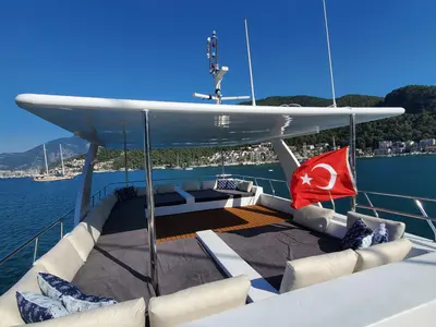 Head on Lagertha, a Custom Made MY Lagertha motor yacht at Fethiye, Turkey