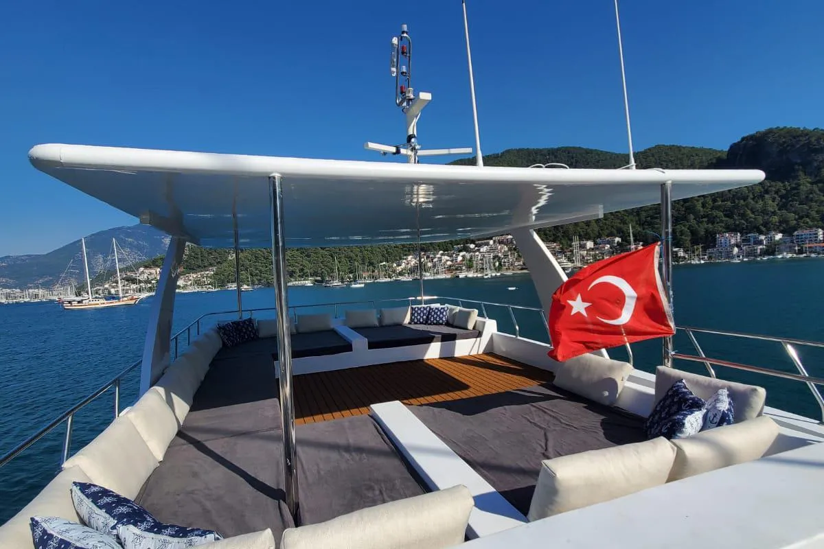 Head on Lagertha, a Custom Made MY Lagertha motor yacht at Fethiye, Turkey