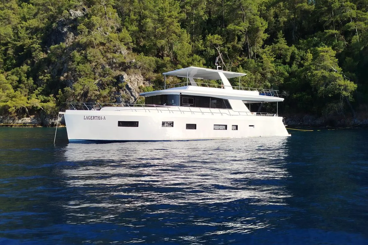 Exterior view of Lagertha, a Custom Made MY Lagertha motor yacht at Fethiye, Turkey
