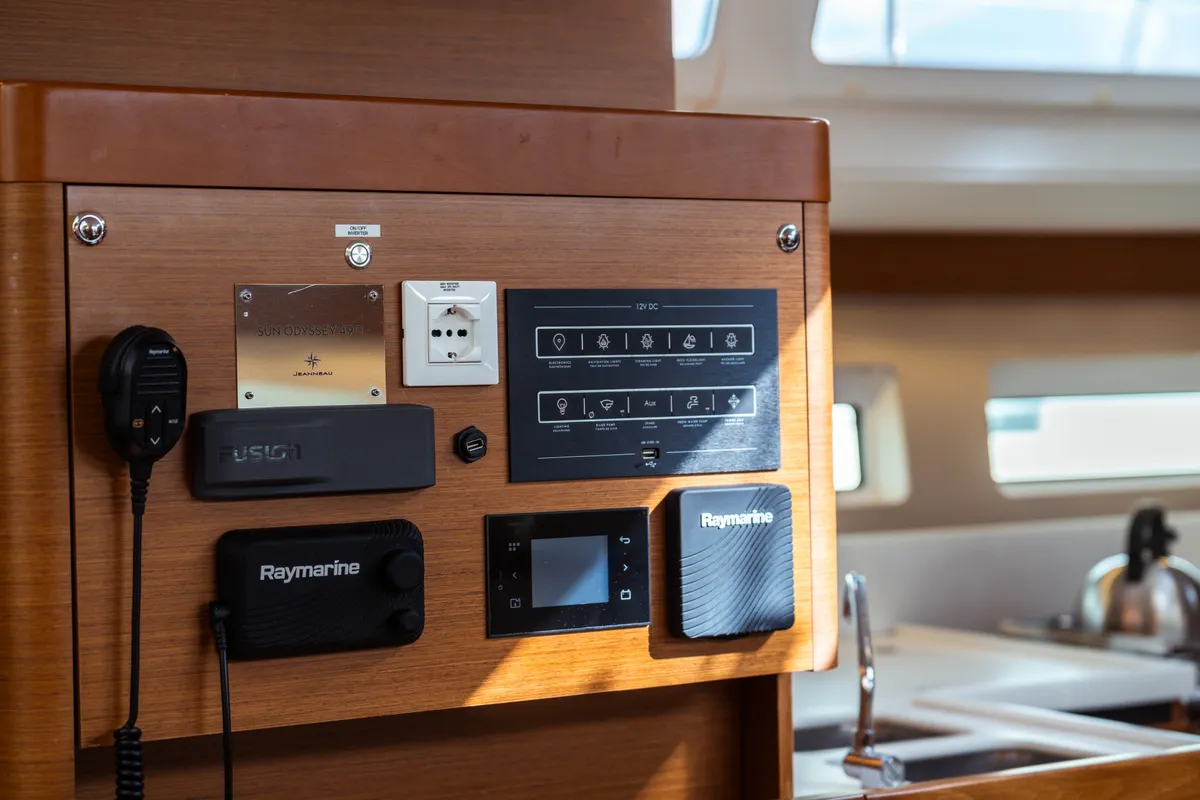 Frida, a Jeanneau Sun Odyssey 490 sailboat at Olbia, Italy
