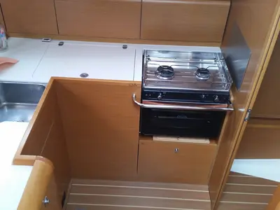 Galley of Libera, a Jeanneau Sun Odyssey 439 sailboat at Općina Sukošan, Croatia