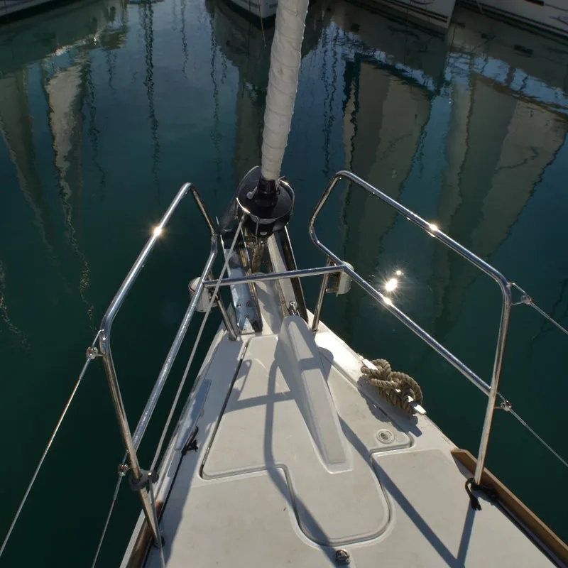 Deck of Libera, a Jeanneau Sun Odyssey 439 sailboat at Općina Sukošan, Croatia