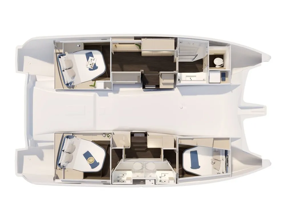 Calmos, a Fountaine Pajot FP 41 catamaran at Hyères, France