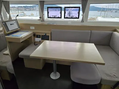 Salon of Lubina, a Lagoon 40 catamaran at Općina Marina, Croatia