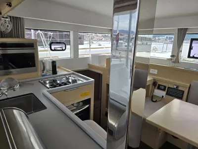 Galley of Lubina, a Lagoon 40 catamaran at Općina Marina, Croatia