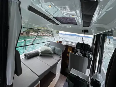 Salon of ARYA, a Beneteau Antares 9 OB motorboat at Split, Croatia