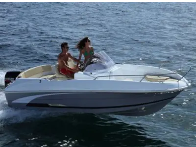 Beba, a Beneteau 550 Flyer motorboat at Zadar, Croatia