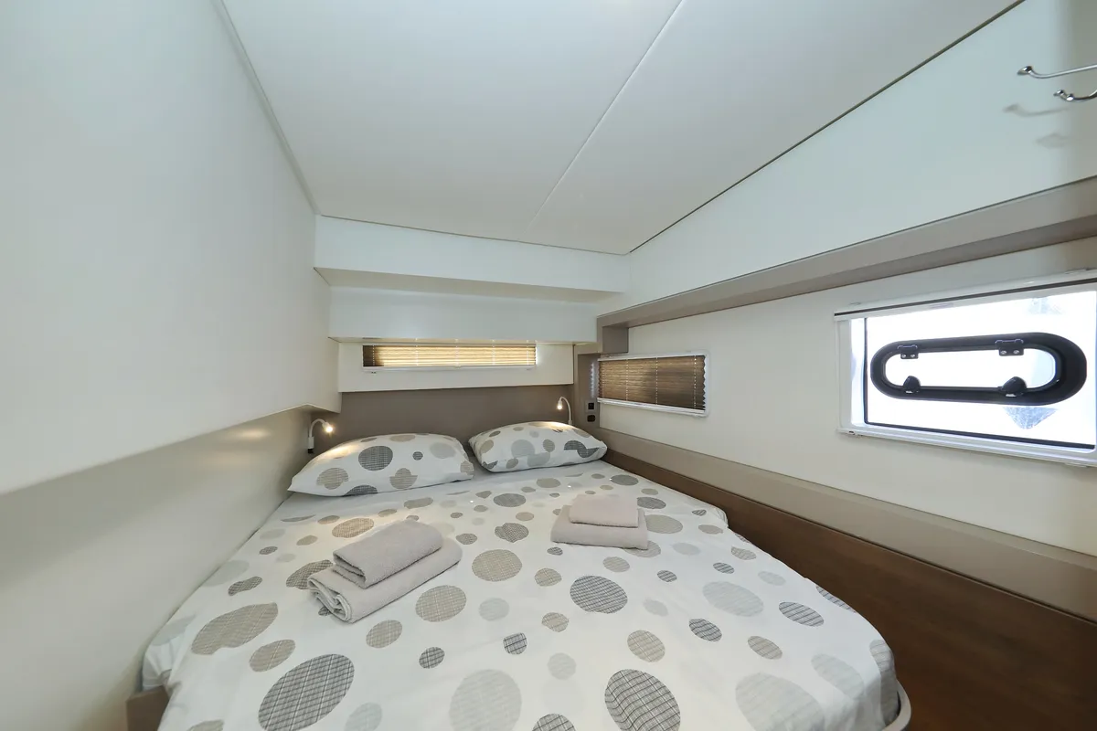 Cabin on Altair, a Bali 4.2 catamaran at Grad Biograd na Moru, Croatia