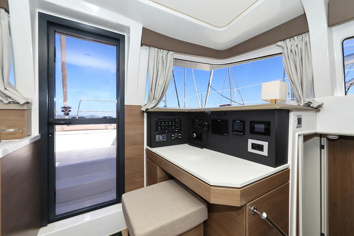 Salon of Altair, a Bali 4.2 catamaran at Grad Biograd na Moru, Croatia
