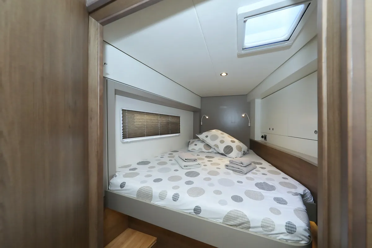 Cabin on Altair, a Bali 4.2 catamaran at Grad Biograd na Moru, Croatia