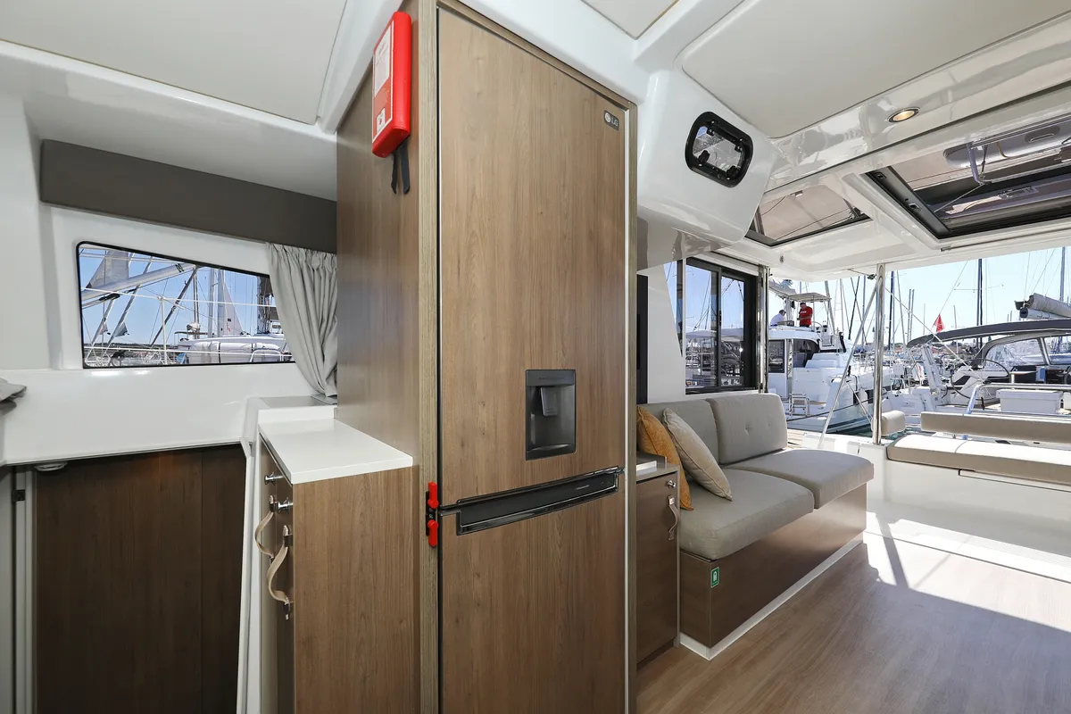 Galley of Altair, a Bali 4.2 catamaran at Grad Biograd na Moru, Croatia