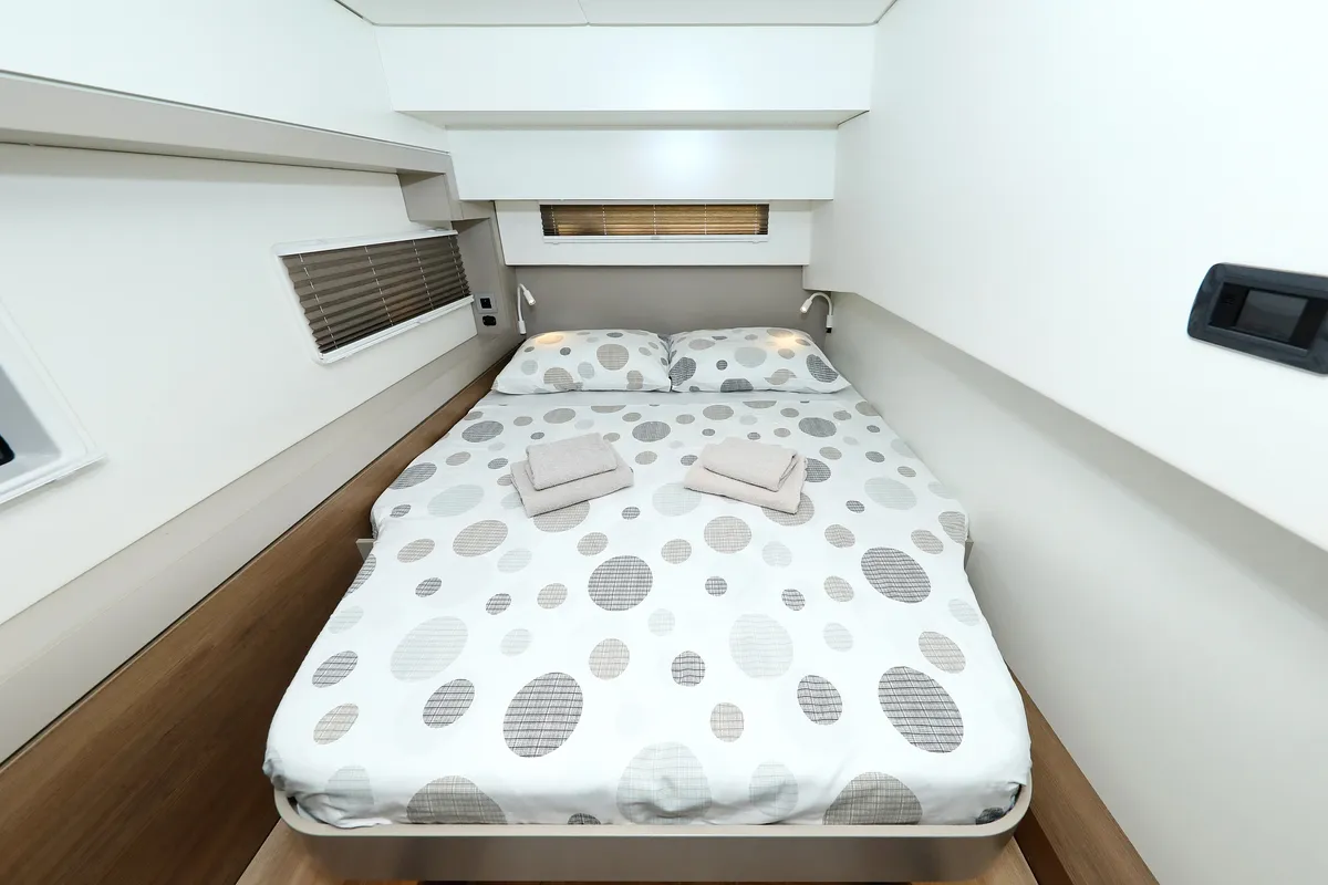 Cabin on Altair, a Bali 4.2 catamaran at Grad Biograd na Moru, Croatia