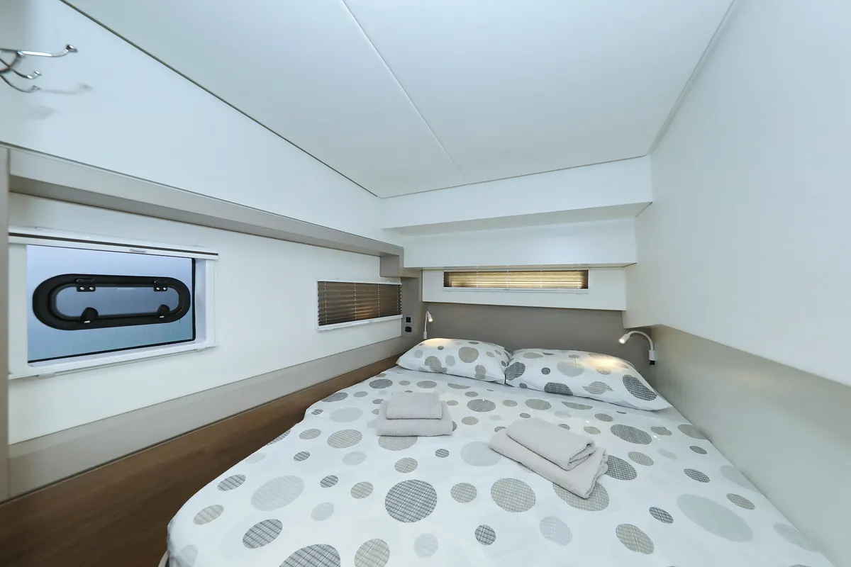 Cabin on Altair, a Bali 4.2 catamaran at Grad Biograd na Moru, Croatia