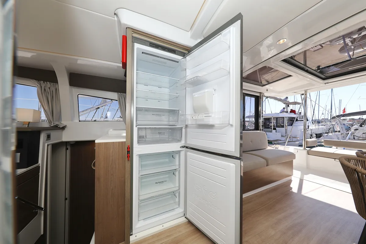 Galley of Altair, a Bali 4.2 catamaran at Grad Biograd na Moru, Croatia