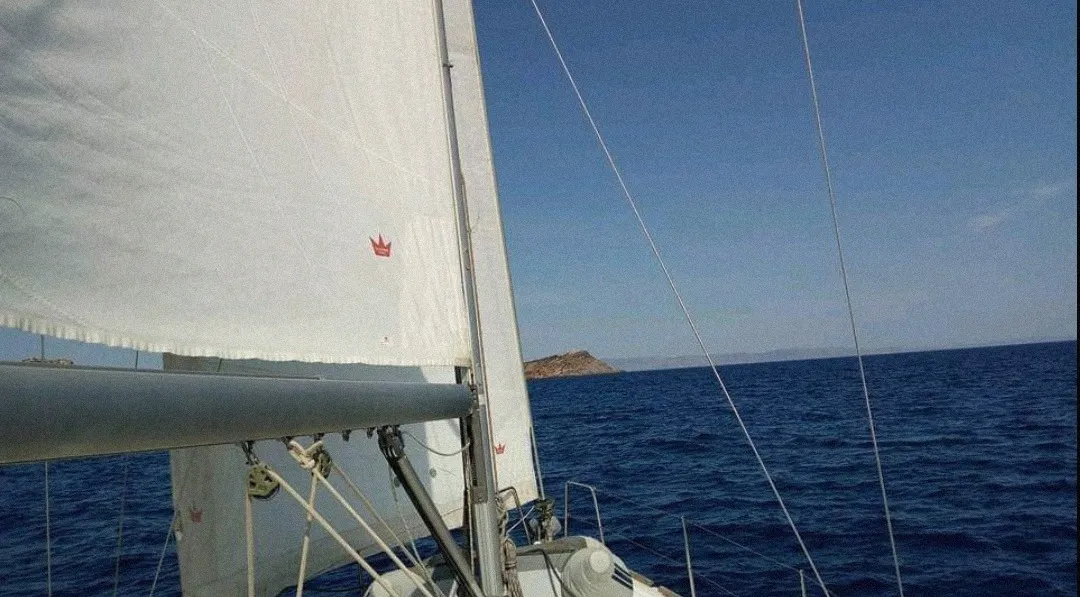 Exterior view of Christiana, a Beneteau Oceanis 34 sailboat at Municipal Unit of Nea Peramos, Greece