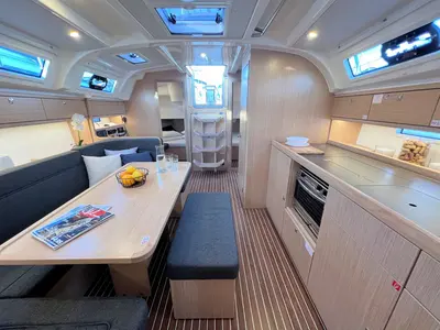 Galley of Panda III, a Bavaria Cruiser 41 sailboat at Grad Pula, Croatia