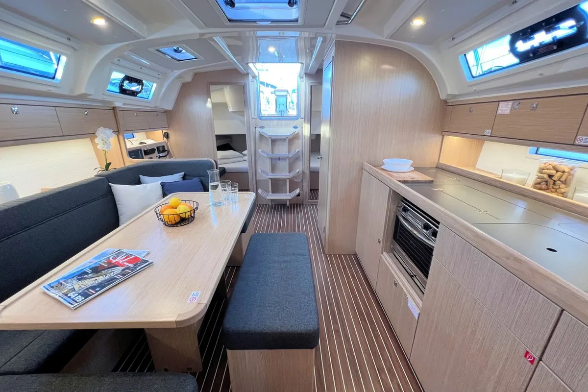 Galley of Panda III, a Bavaria Cruiser 41 sailboat at Grad Pula, Croatia