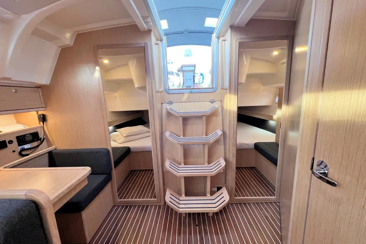 Salon of Panda III, a Bavaria Cruiser 41 sailboat at Grad Pula, Croatia