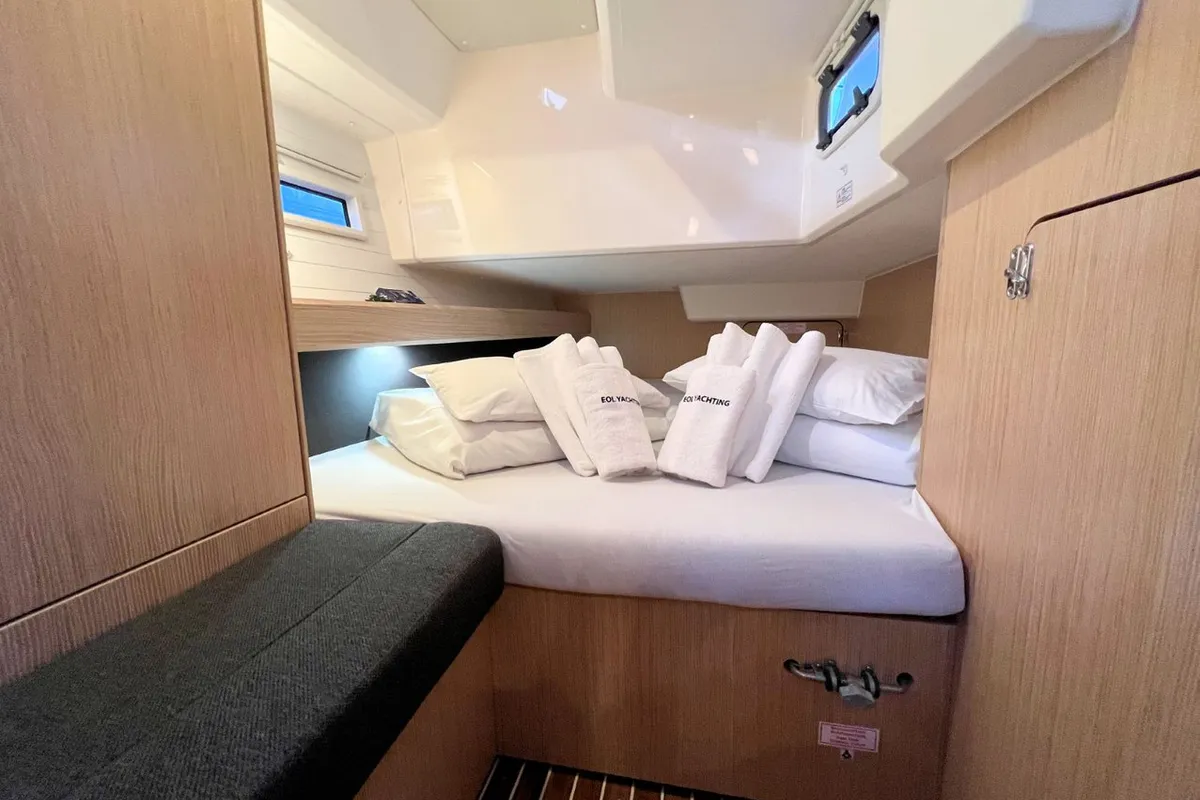 Cabin on Panda III, a Bavaria Cruiser 41 sailboat at Grad Pula, Croatia