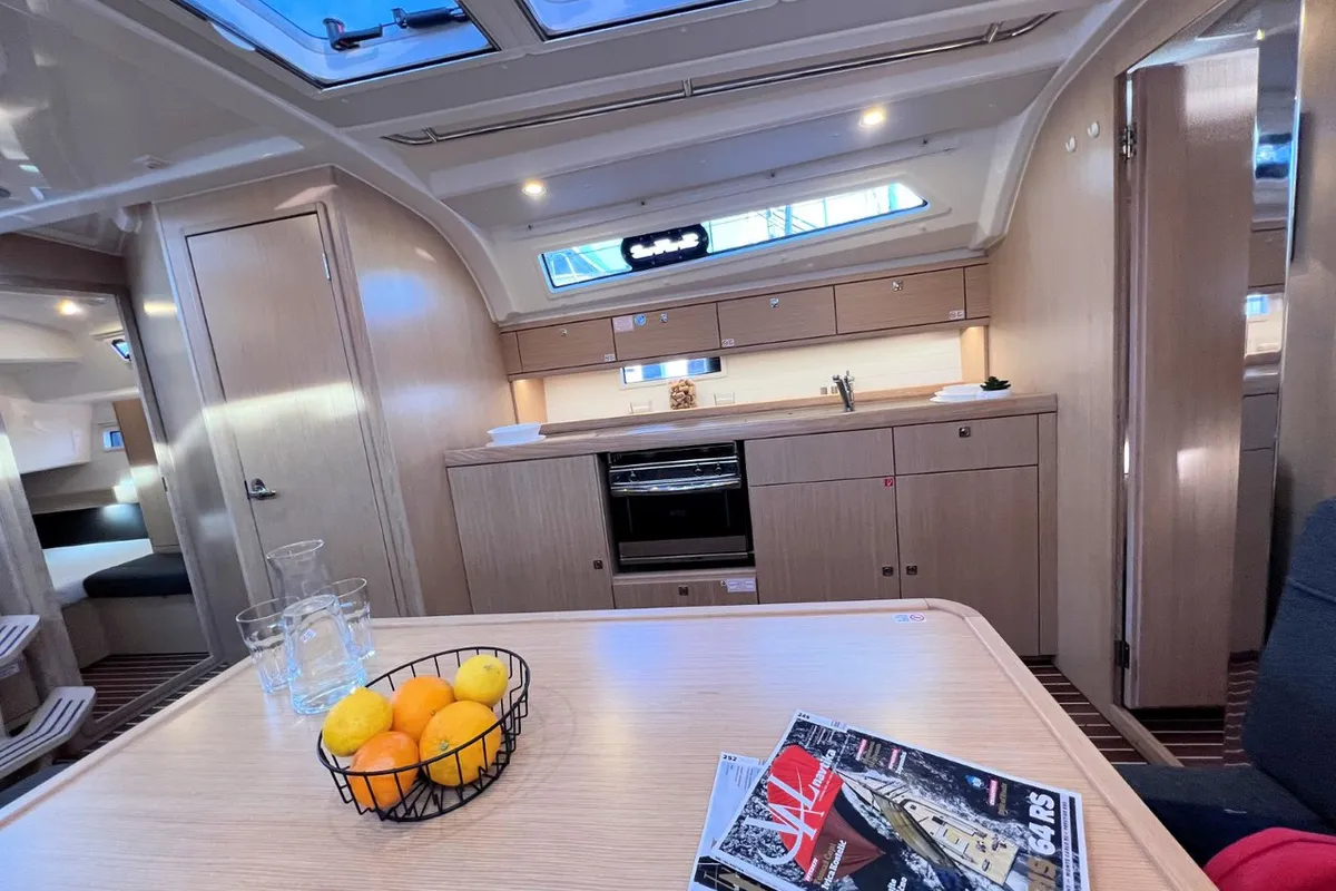 Galley of Panda III, a Bavaria Cruiser 41 sailboat at Grad Pula, Croatia