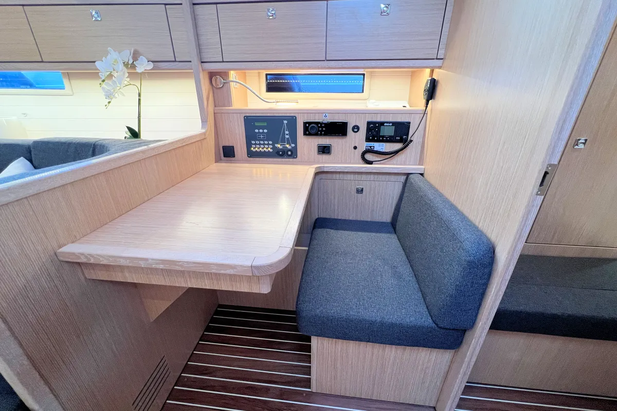 Salon of Panda III, a Bavaria Cruiser 41 sailboat at Grad Pula, Croatia