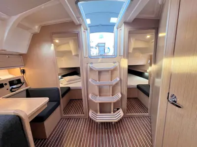 Salon of Panda III, a Bavaria Cruiser 41 sailboat at Grad Pula, Croatia