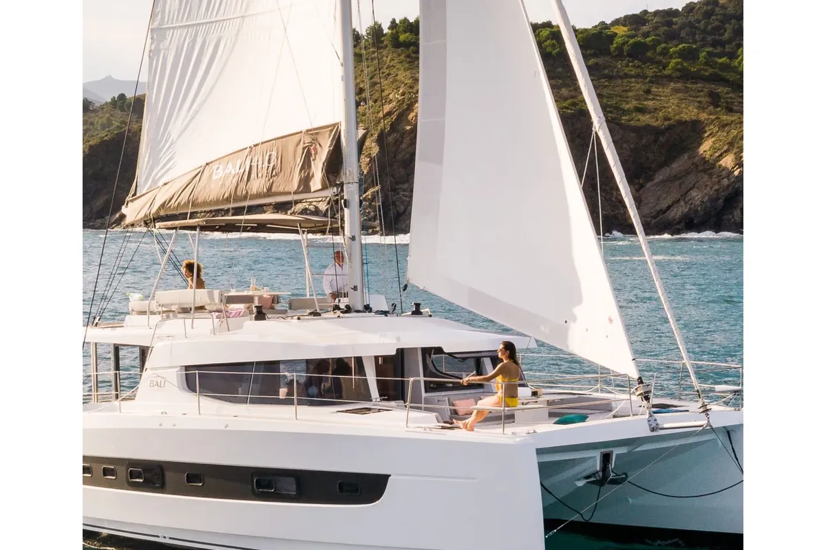 MAVIH, a Bali 4.2 catamaran at Paraty, Brazil