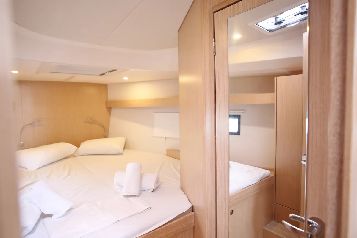 Cockpit of Oktana (Pax 8), a Bavaria C42 sailboat at Municipal Unit of Lefkada, Greece