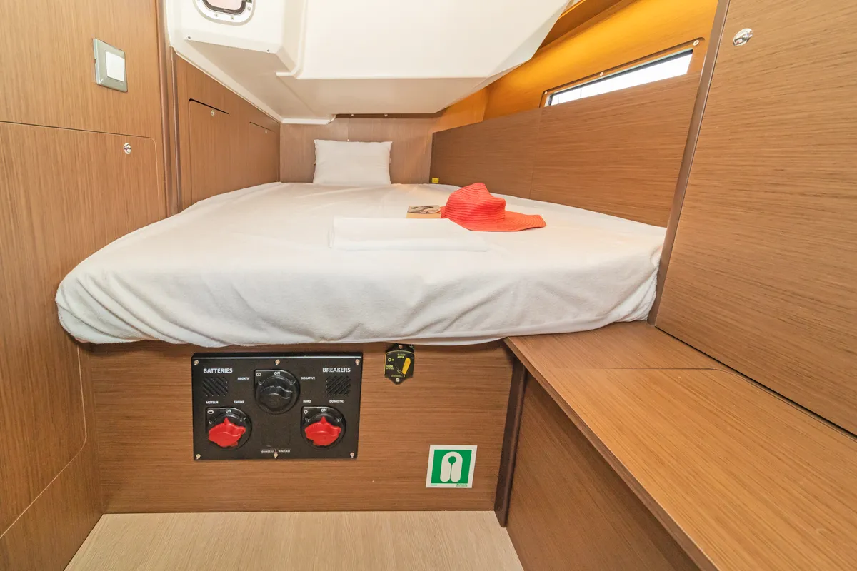 Cabin on Ariadne, a Beneteau Oceanis 40.1 sailboat at Municipal Unit of Lefkada, Greece