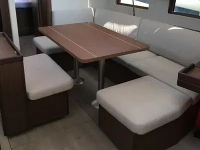 Salon of Filira, a Beneteau Oceanis 46.1 sailboat at Palairos, Greece