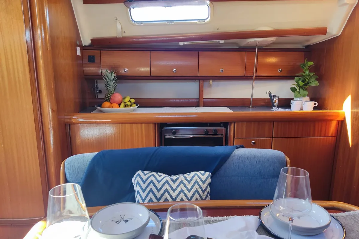 Galley of Ra, a Bavaria 38 sailboat at Općina Marina, Croatia