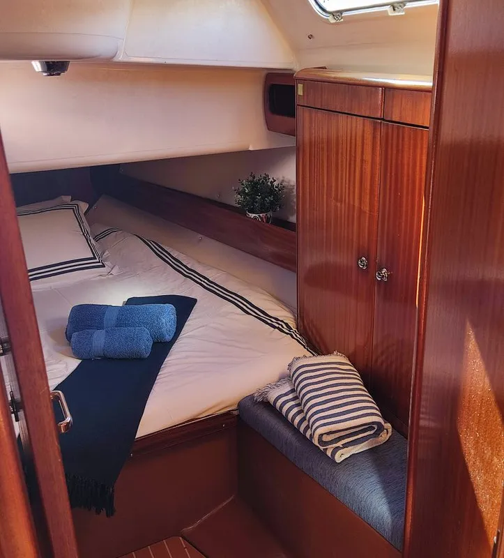 Cabin on Ra, a Bavaria 38 sailboat at Općina Marina, Croatia