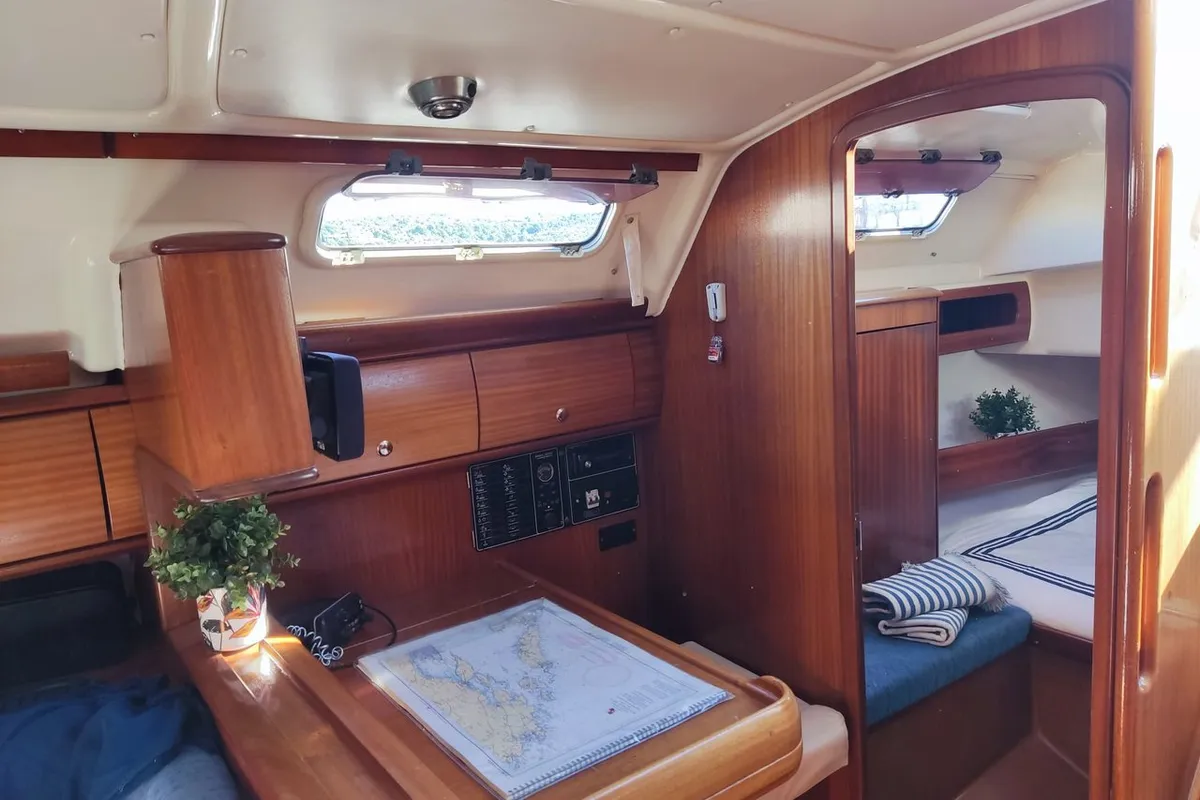 Salon of Ra, a Bavaria 38 sailboat at Općina Marina, Croatia