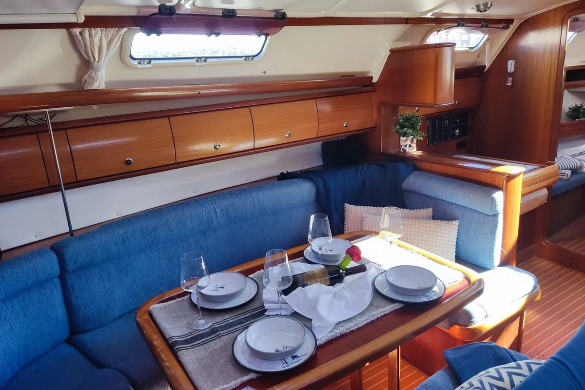 Salon of Ra, a Bavaria 38 sailboat at Općina Marina, Croatia
