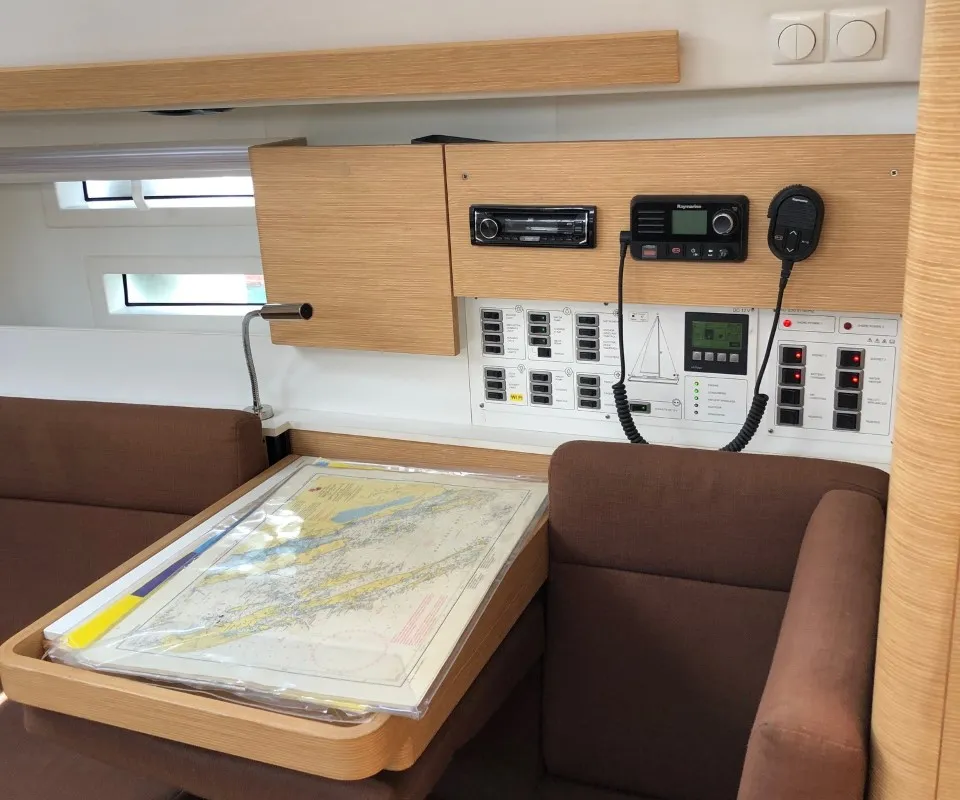 Salon of Laali, a Elan Impression 40 sailboat at Grad Pula, Croatia