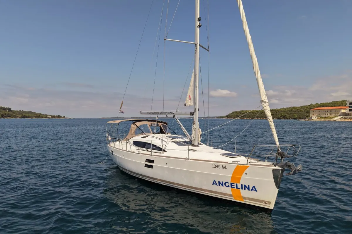 Exterior view of Laali, a Elan Impression 40 sailboat at Pula, Croatia
