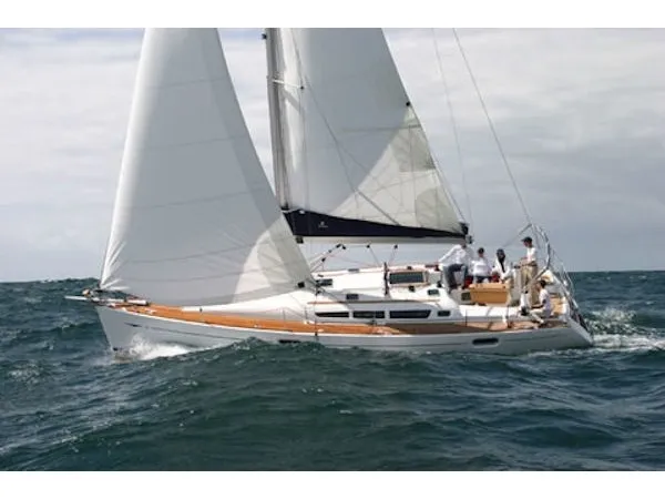 Exterior view of Bill Maira, a Jeanneau Sun Odyssey 42 i sailboat at Preveza, Greece