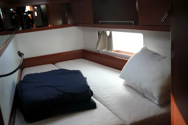 Cabin on Dreamer, a Beneteau Oceanis 55 sailboat at Kontokali, Greece
