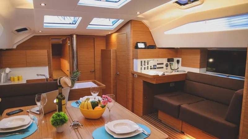 Salon of Virginia, a Elan Impression 50 sailboat at Split, Croatia