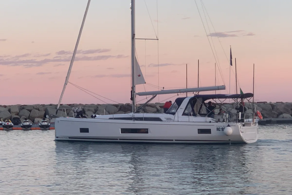 Exterior view of Nemesi - Standard line, a Beneteau Oceanis 46.1 sailboat at Castellammare del Golfo, Italy