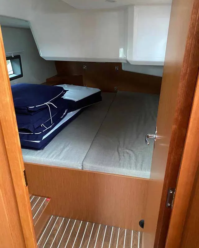 Cabin on Katharina, a Bavaria C42 sailboat at Lelystad, Netherlands