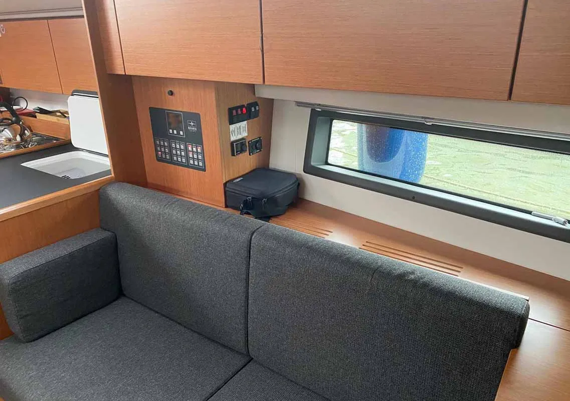 Salon of Katharina, a Bavaria C42 sailboat at Lelystad, Netherlands