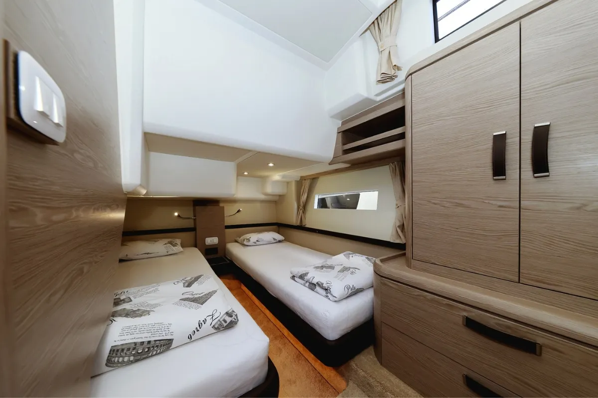 Cabin on Vegas, a Greenline 48 Fly motor yacht at Grad Biograd na Moru, Croatia