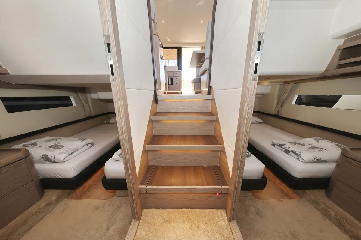 Cabin on Vegas, a Greenline 48 Fly motor yacht at Grad Biograd na Moru, Croatia