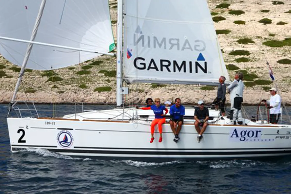 Exterior view of Scorpio, a Beneteau First 35 sailboat at Jezera, Croatia