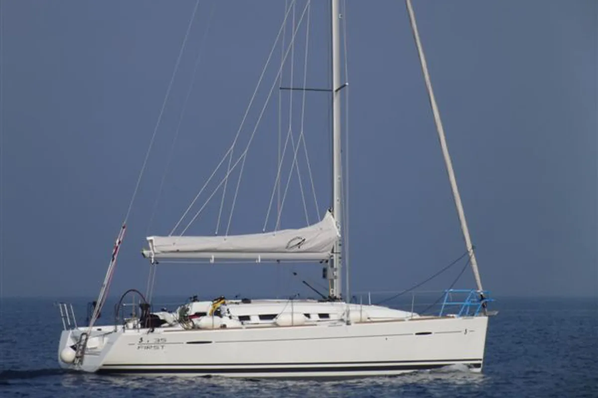 Exterior view of Scorpio, a Beneteau First 35 sailboat at Jezera, Croatia