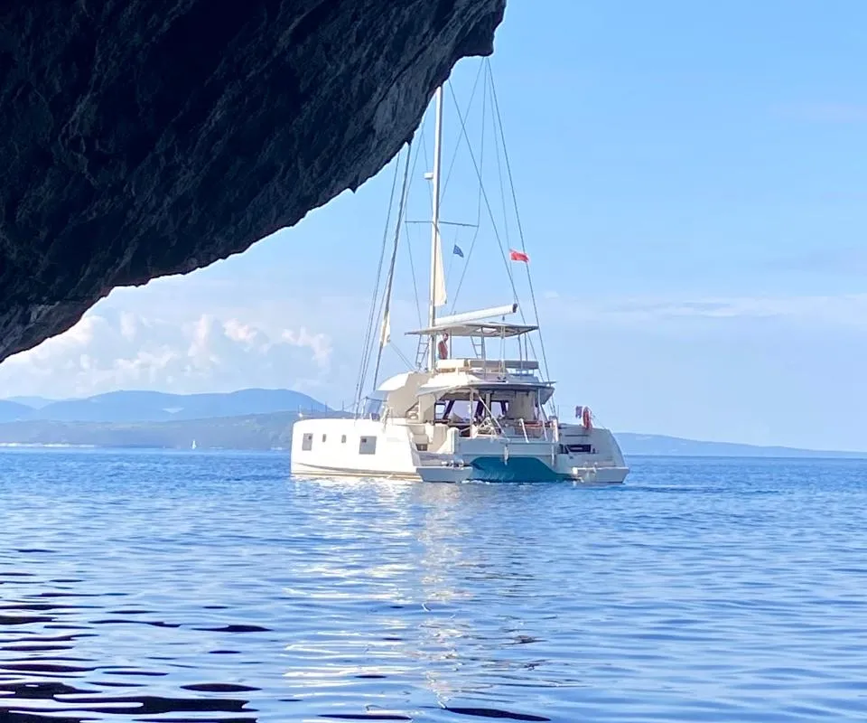Origine, a Nautitech 46 Fly catamaran at Athens, Greece