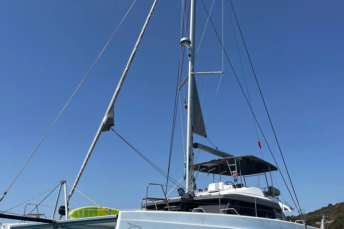 Origine, a Nautitech 46 Fly catamaran at Athens, Greece