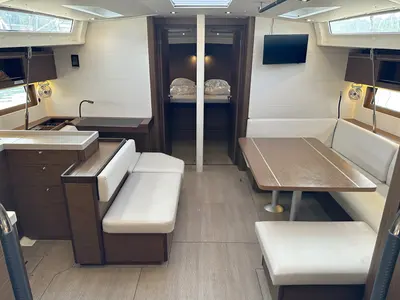 Salon of Obelix, a Beneteau Oceanis 51.1 sailboat at Grad Pula, Croatia